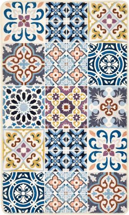 Gino Falcone Alfombra de ba&ntilde;o mullida - azul multi 70x120 cm