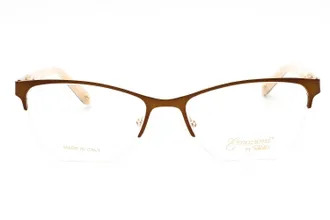 Emozioni 4379 Cat Eye Stainless Steel Eyeglasses - Brown