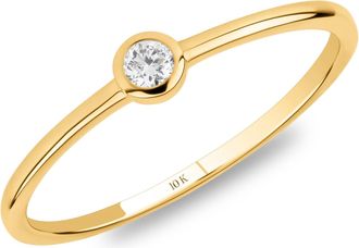 MAX + STONE 10k Yellow Gold Labgrown Diamond Bezel Ring