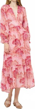 Oliphant Womens Tie Back Maxi Dress In Madrid Blush