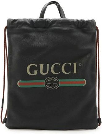 Gucci Pre-owned Backpacks, female, Black, Size: ONE SIZE Pre-owned Leather Backpack