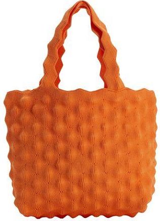 8 by YOOX RECYCLED POLYESTER PYRAMID KNIT HANDBAG