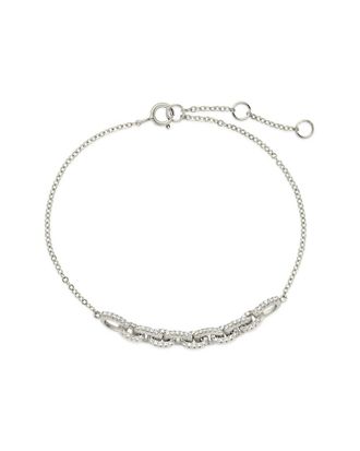 Sterling Forever Cz Harley Chain Bracelet