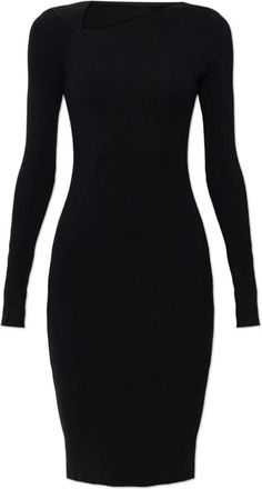 Maison Margiela Fitted Dress - Dames - Casual kleedjes - Zwart - M - Katoen - Kleedjes