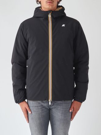K-Way Giacca a vento reversibile in nylon riciclato con cappuccio