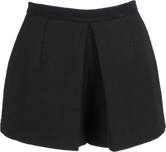 Sandro Patterned A-Line Skorts in Black Wool