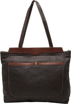 Gucci Brown Leather Shoulder Bag Tote Bag (Pre-Owned)