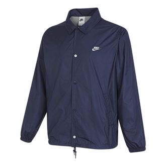 Nike Club Mens Coach Jacket Navy Blue FN3317-410