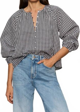 Sanctuary Perfect Gingham Button Front Blouse In Picnic