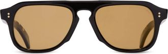 Cutler and Gross Occhiali da sole con montatura stile pilota - Nero