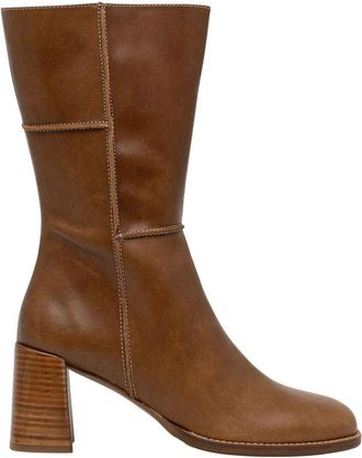 Billi Bi A9295 Enkellaarsjes - Dames - Laarzen met Hak - Bruin - 40 EU - Leer - Schoenen