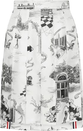 Thom Browne Minigonna Toile plissettata - Bianco
