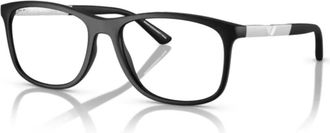 Emporio Armani 0ea3247 Rectangular Frame Sunglasses with Silver Accents
