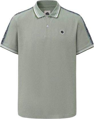 Pretty Green Polohemd met logo en tape voor heren (Lichtgroen)