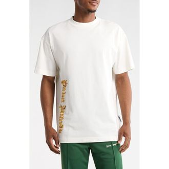 Palm Angels Flame Logo Graphic T-Shirt in White at Nordstrom Rack, Size Xxx-Large
