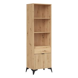 Petits Meubles Biblioteca 1 puerta 1 caj&oacute;n estratificado marr&oacute;n