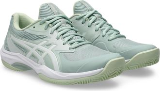 Asics Tennisschuh ASICS GAME FF CLAY, Damen, Gr. 37,5, weiss (lichen rock, wei&szlig;), Synthetik, Schuhe Tennisschuh, Sandplatzschuhe f&uuml;r Aschepl&auml;tze