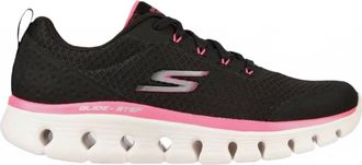 Skechers Womens Go Walk Glide-Step Flex-Summer Charm Shoe In Black/pink