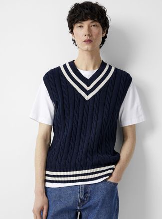 Le 31 Mens Preppy sweater vest