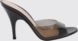 Gianvito Rossi Sandali mules Sofia in PVC e pelle liscia con tacco alto