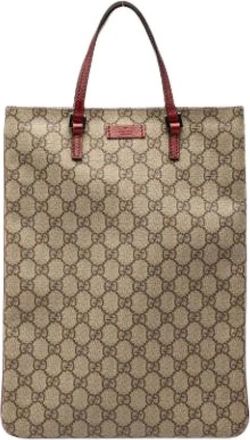 Gucci Bolso Tote de Lona Recubierta Pre-owned - Pre-owned - Mujer - Beige - ONE SIZE