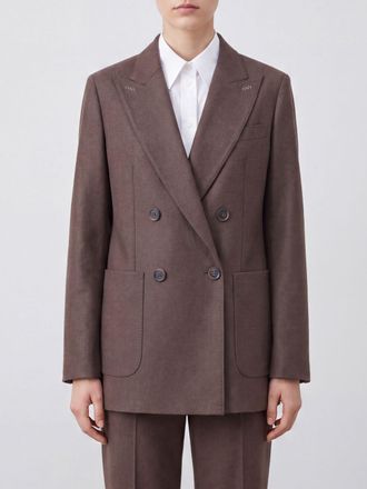 Max Mara Cropped Double-Breasted Blazer in Pure Cashmere with Peak Lapels