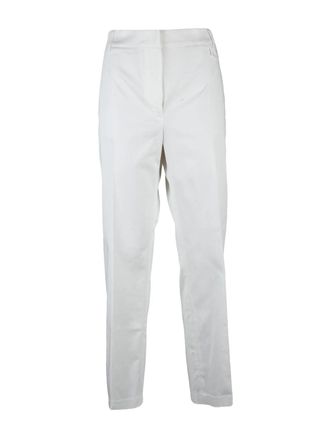 Liu Jo Cotton Elastane Trousers - White