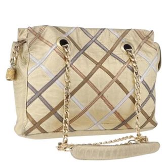Bally Pre-owned Shoulder Bag - Dames - Pre-owned - Beige - Maat: ONE Size Leer