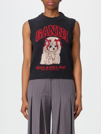 Ganni Gilet in maglia di lana con grafica Ganni