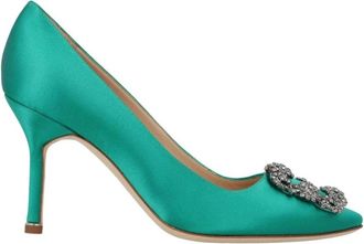 Manolo Blahnik Dames, Schoenen, Groen, Maat: 35 EU Satijn