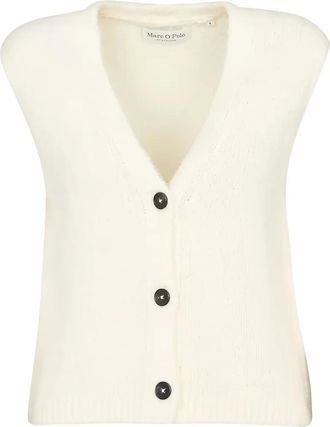 Marc O'Polo Gilet in maglia con bottoni - Bianco