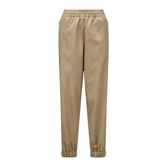 Moncler Gore-Tex Tapered Broek - Dames - Vrijetijds broeken - Beige - M - Polyester - Broeken