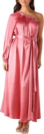 Greek Archaic Kori Kleedjes, Dames, Roze, M, Roze Maxi Jurk