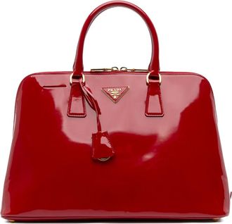 Prada 2010-2025 grote Spazzolato Promenade boekentas - Rood
