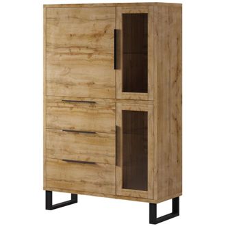 Habitat et Jardin Habitat Et Jardin - Vajillero 3 Puertas 3 Cajones Eden Madera Y Metal