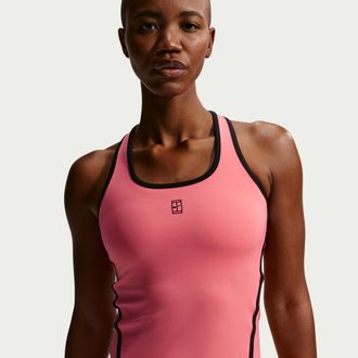Nike Womens Advantage Dri-FIT Tennis Tank Top in Pink | II3606-897