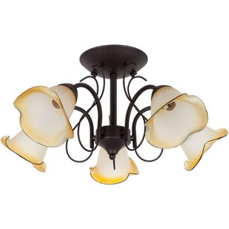 Fabrilamp Plaf&oacute;n Marsella 5xe14 Al.25xd.60cm Marron