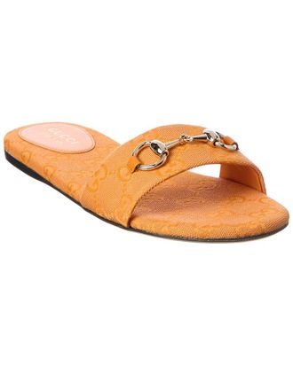 Gucci Horsebit Canvas Sandal
