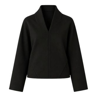Meimeij M6Fd04 V-neck Blouse - Dames - Truien - Zwart - Maat: M Viscose