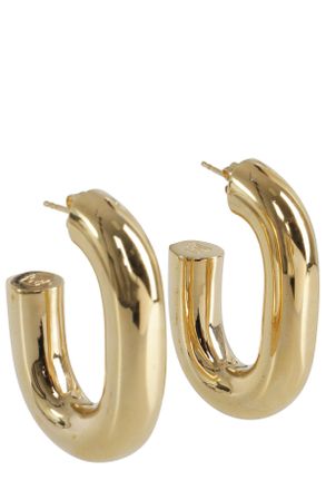 Paco Rabanne Gold XL Link Hoops Oversized Brass Hoop Earrings
