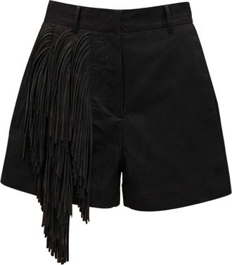Erika Cavallini Semi Couture Short Shorts, female, Black, Size: XL High-Waist Tailored Shorts