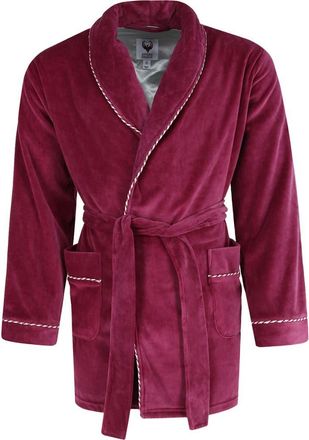 Ascentix Mens Velour Smoking Jacket with Satin Lining in Burgundy at Nordstrom, Size Large/x-Large