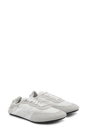 Mango Leather Sneaker in White at Nordstrom, Size 6.5Us
