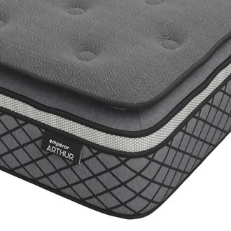 Arthur Sleep Emperor Arthur 5000 Medium Firm Hybrid Mattress in Grey | Size: Super King
