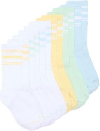 90 Degree by Reflex 6-Pack Ribbed Crew Socks in Pastel Combo at Nordstrom Rack