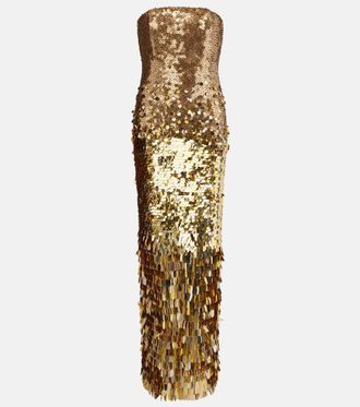 Rachel Gilbert Remy sequined corset gown