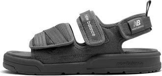 New Balance 3206 Series Velcro Open Toe Flat Heel Sports Dark Grey Sandals Dark Gray White SDL3206I