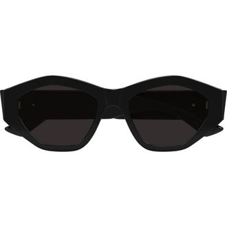 Bottega Veneta 53mm Geometric Sunglasses in Black at Nordstrom