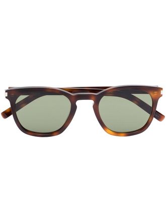 Saint Laurent Eyewear square-frame tortoiseshell sunglasses - unisex - Acetate - One Size - Brown