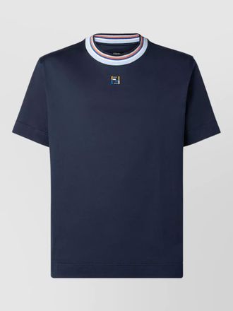 Fendi ff regular fit polo shirt neckline